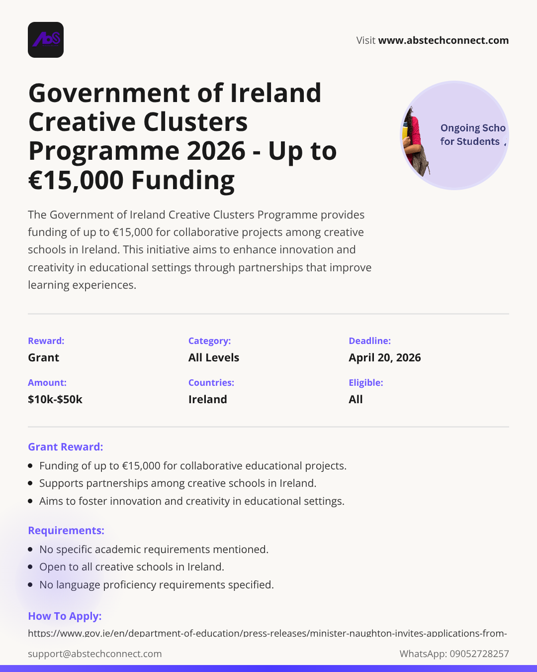 government of ireland creative clusters programme 2026 (with up to € ...