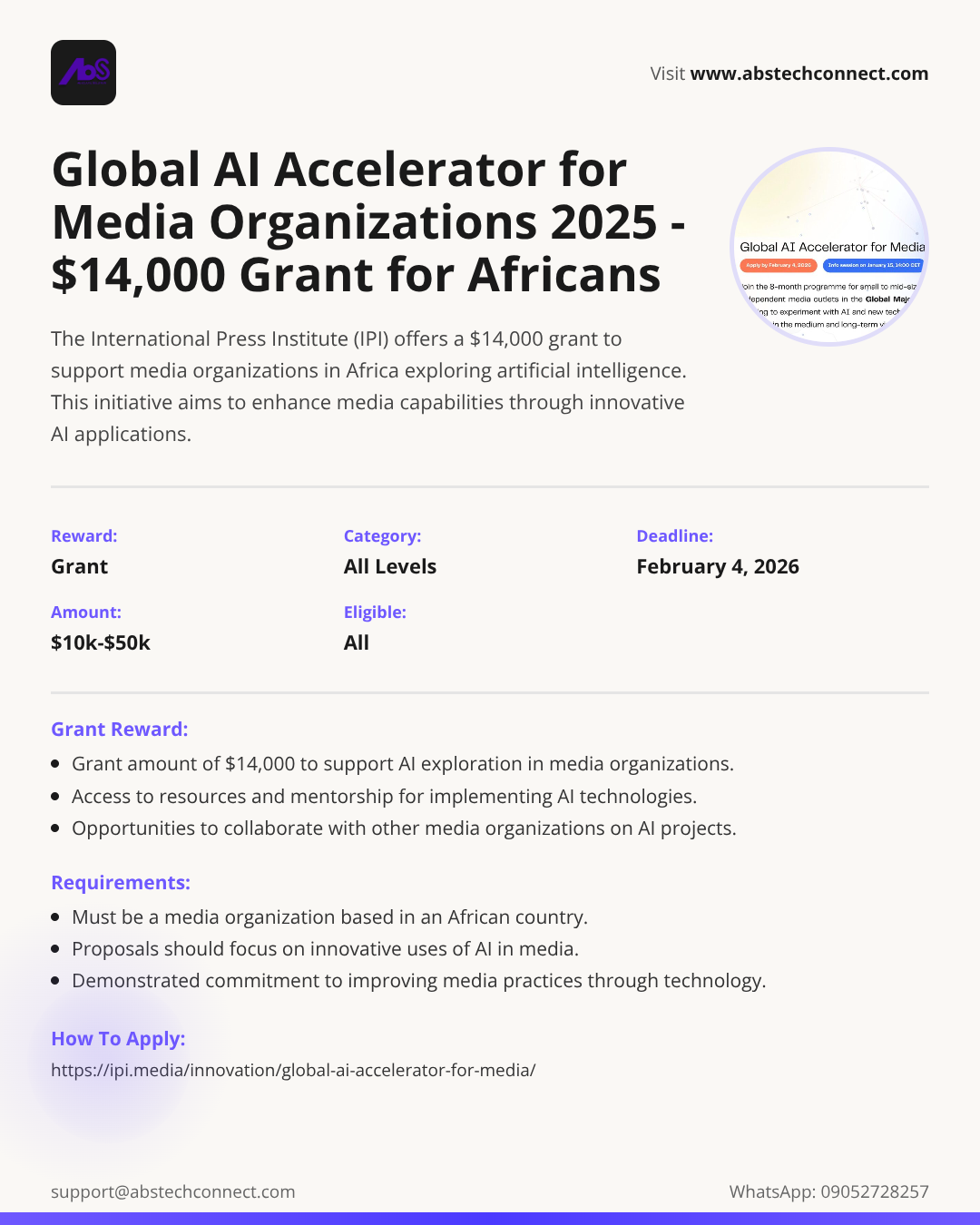 international press institute (ipi’s) global ai accelerator for media ...