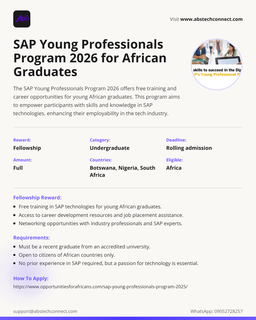 sap young professionals program 2026 for young african graduates ...