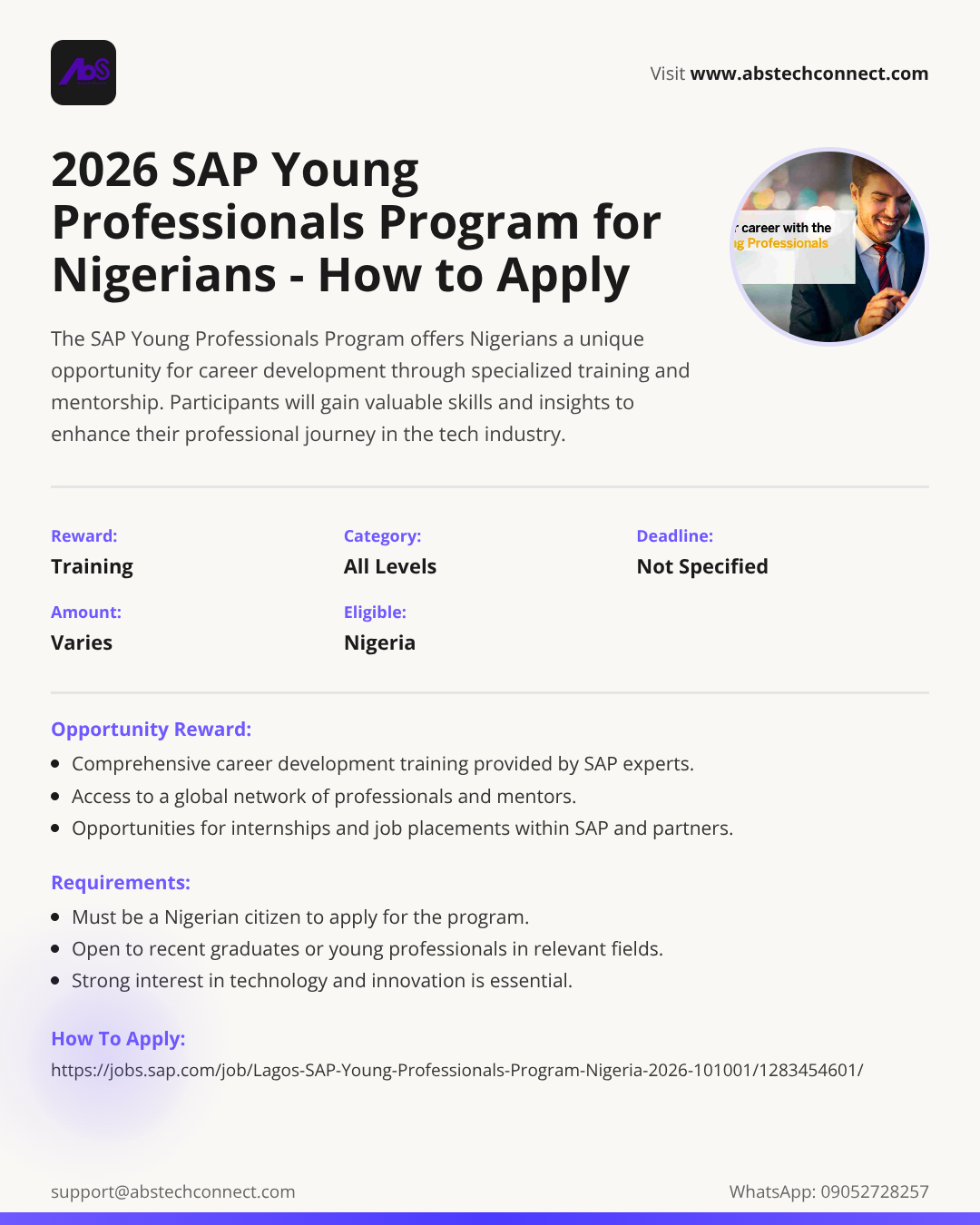 2026 sap young professionals program for nigerians | how to apply ...