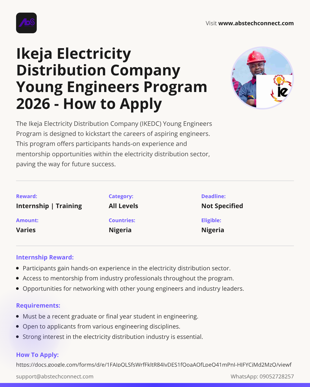 ikeja electricity distribution company (ikedc) young engineers program ...