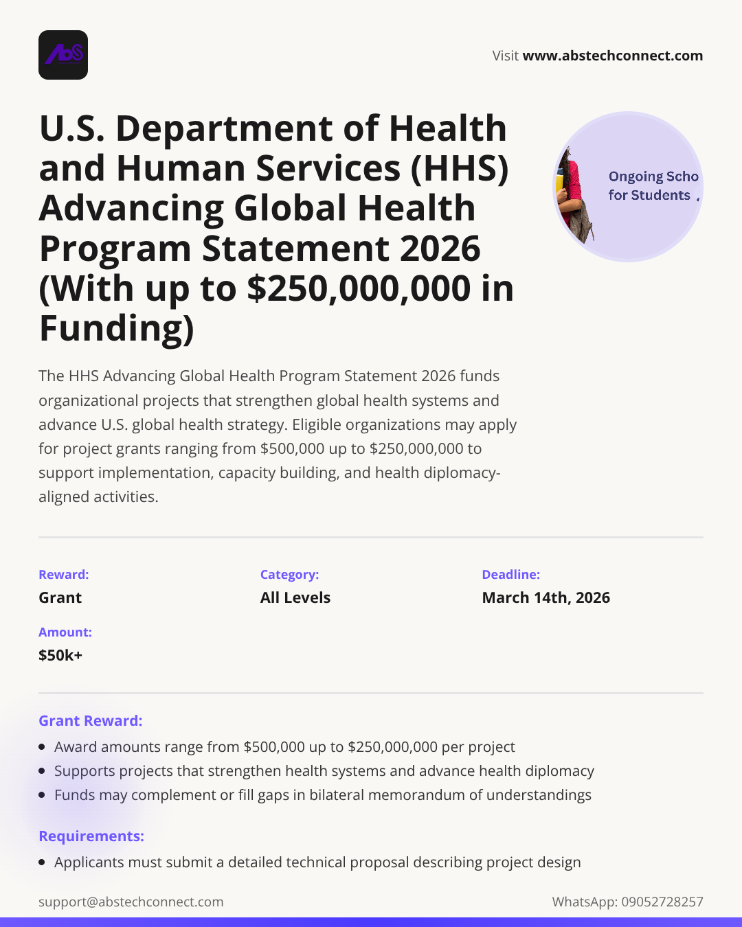 Hhs Programs u.s. department of health and human services (hhs) advancing global ...
