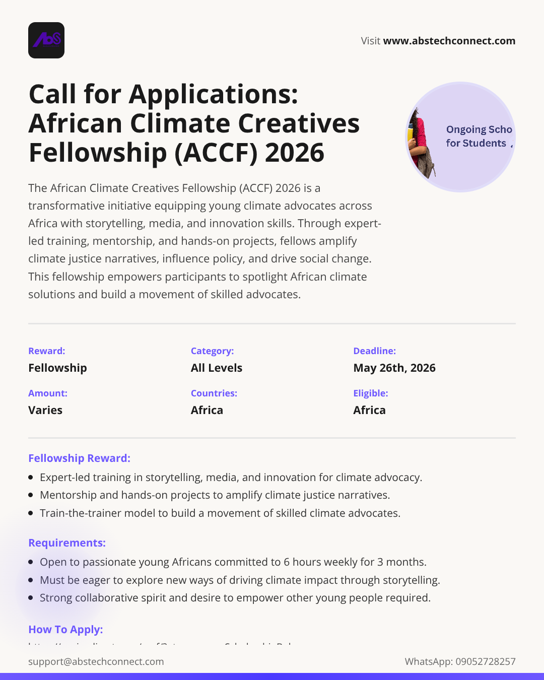 call for applications: african climate creatives fellowship (accf) 2026 ...