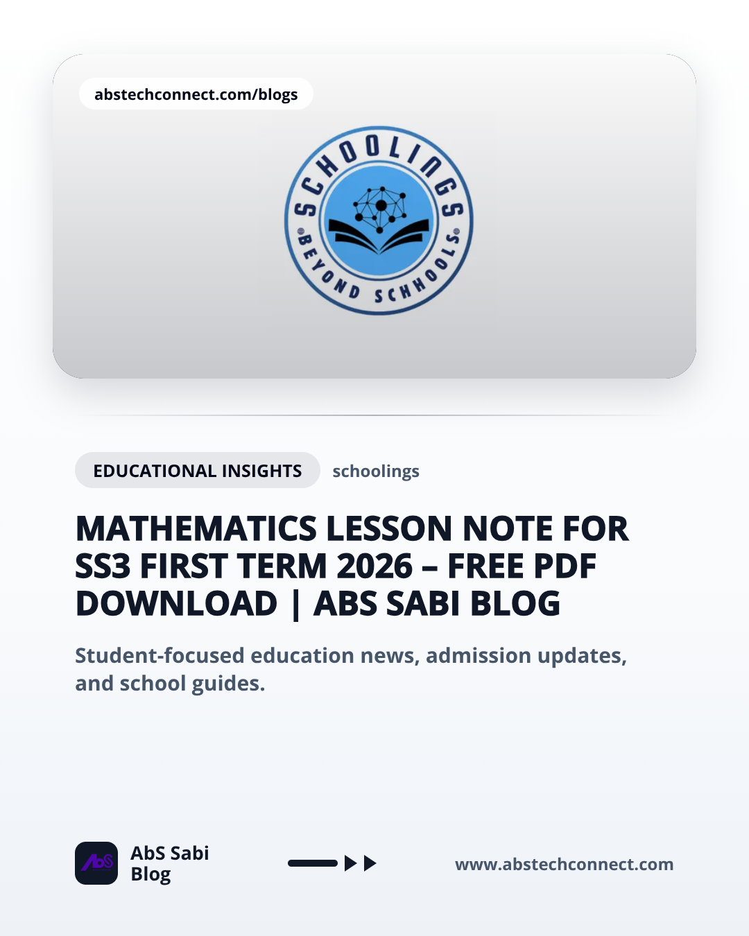 Mathematics Lesson Note for SS3 First Term 2026 – Free PDF Download