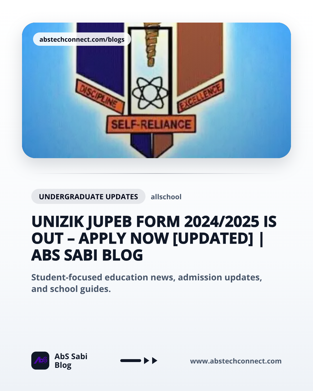 UNIZIK JUPEB Form 2024/2025 Is Out – Apply Now [Updated]