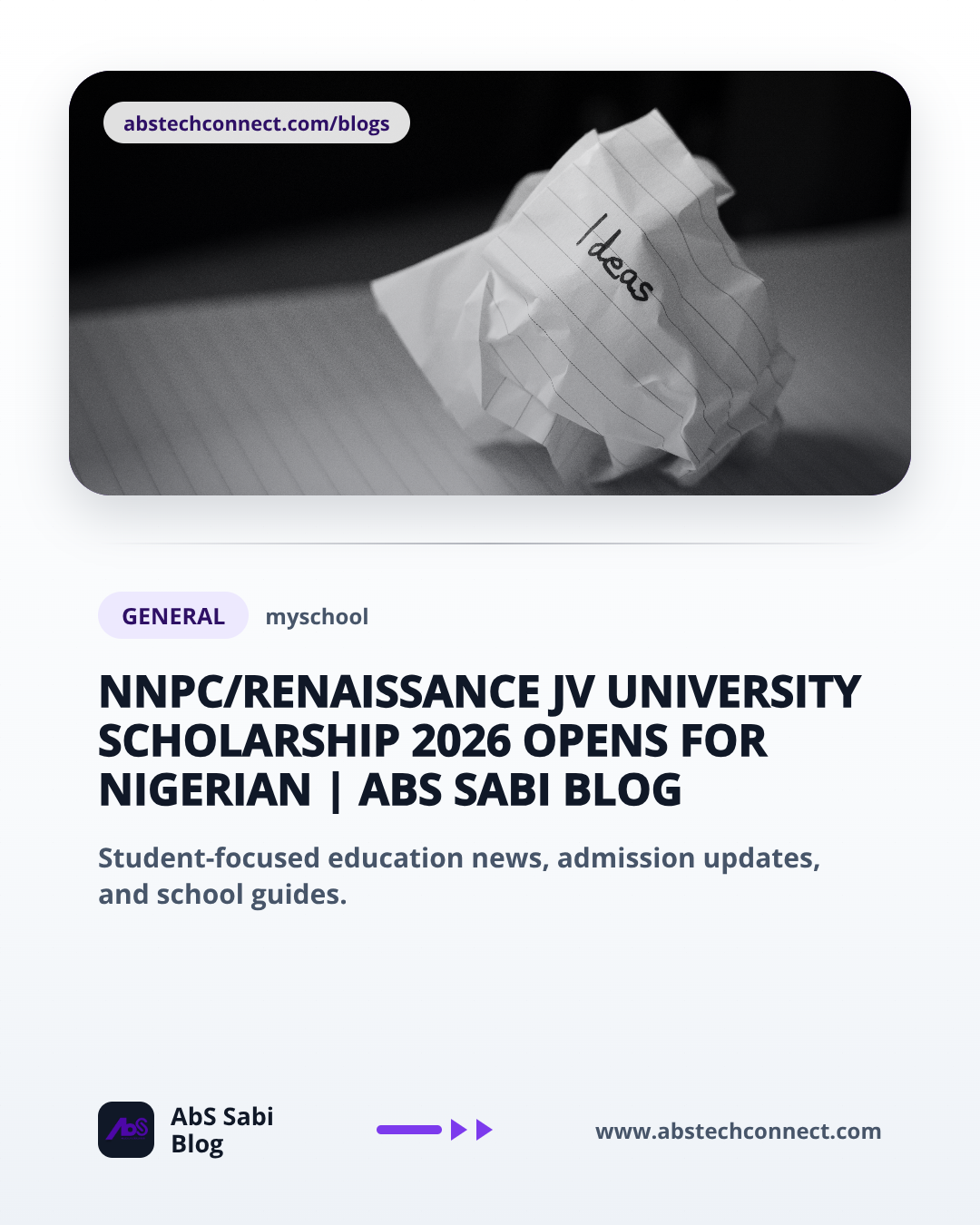 NNPC/Renaissance JV University Scholarship 2026 Opens for Nigerian