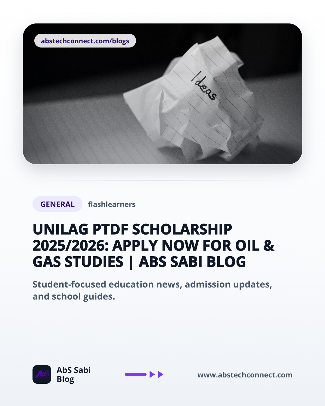 UNILAG PTDF Scholarship 2025/2026: Apply Now for Oil & Gas Studies