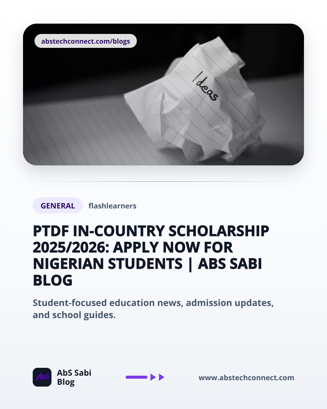 PTDF In-Country Scholarship 2025/2026: Apply Now for Nigerian Students