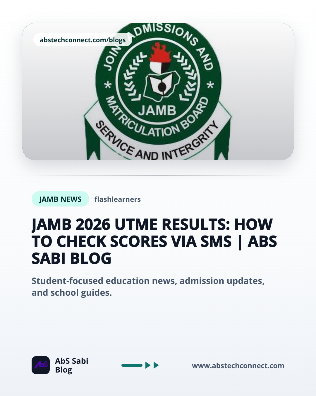 JAMB 2026 UTME Results: How to Check Scores via SMS