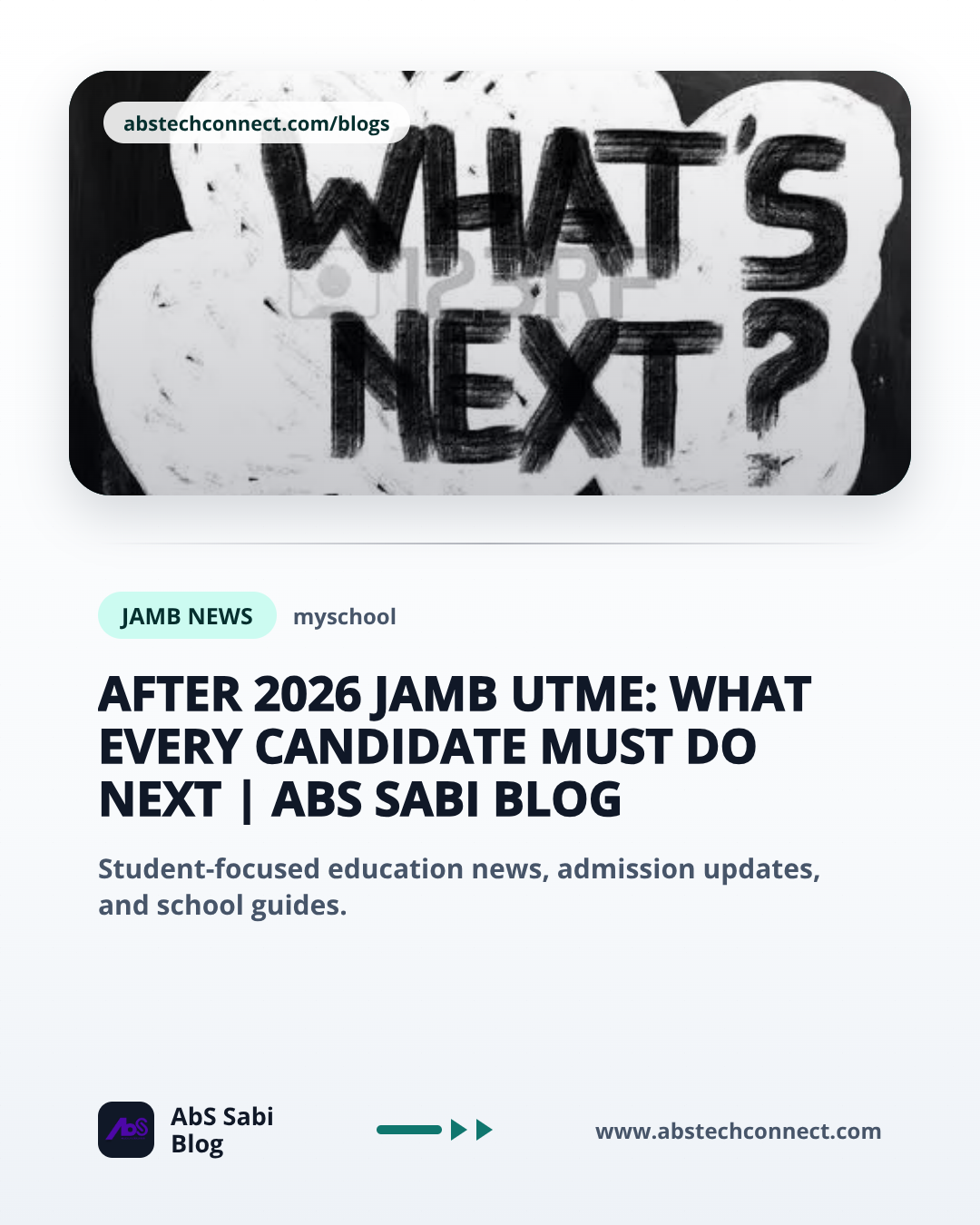 After 2026 JAMB UTME: What Every Candidate Must Do Next