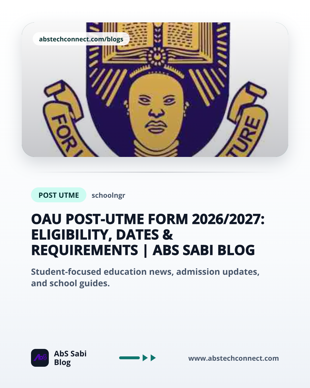 OAU Post-UTME Form 2026/2027: Eligibility, Dates & Requirements