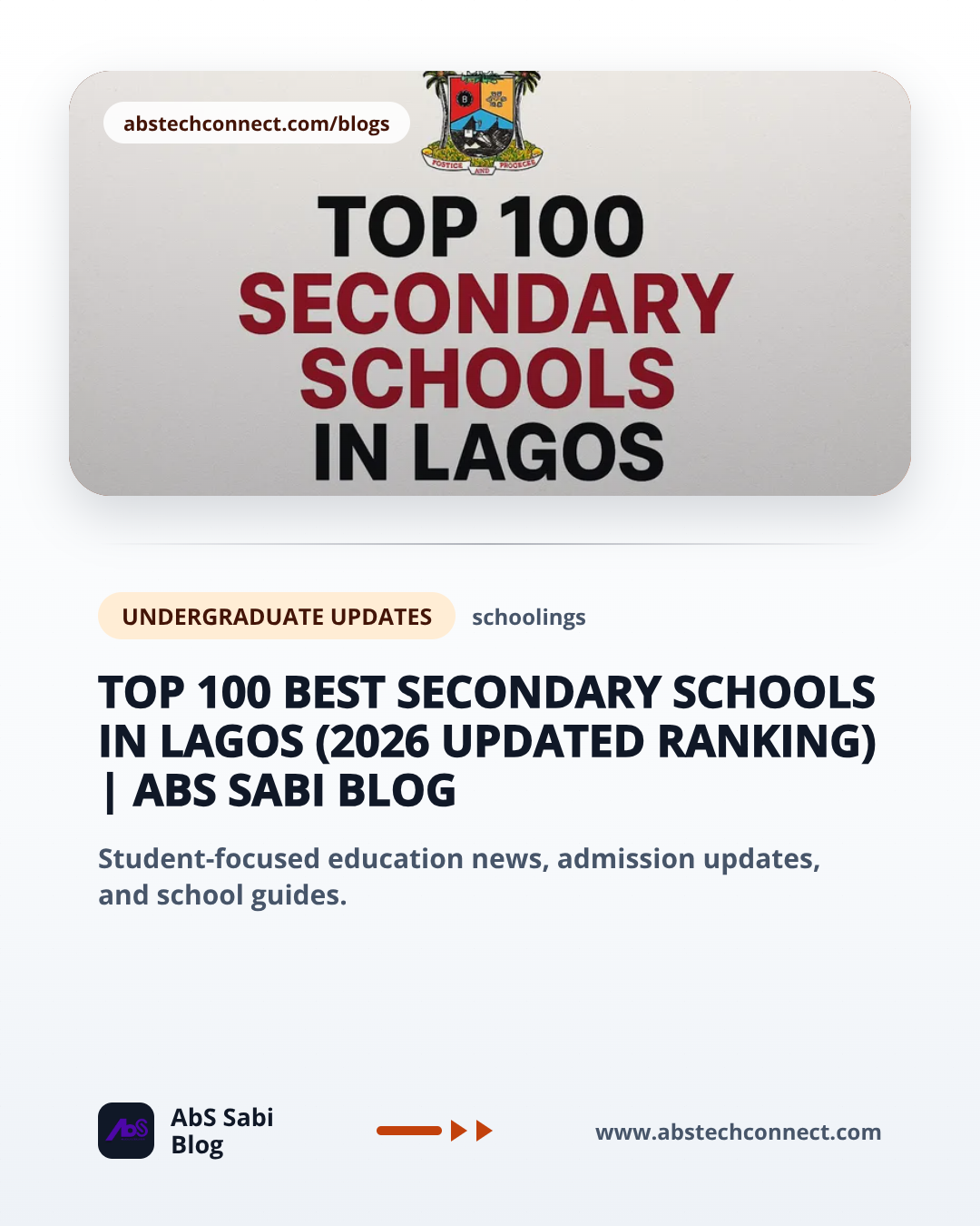 Top 100 Best Secondary Schools in Lagos (2026 Updated Ranking)
