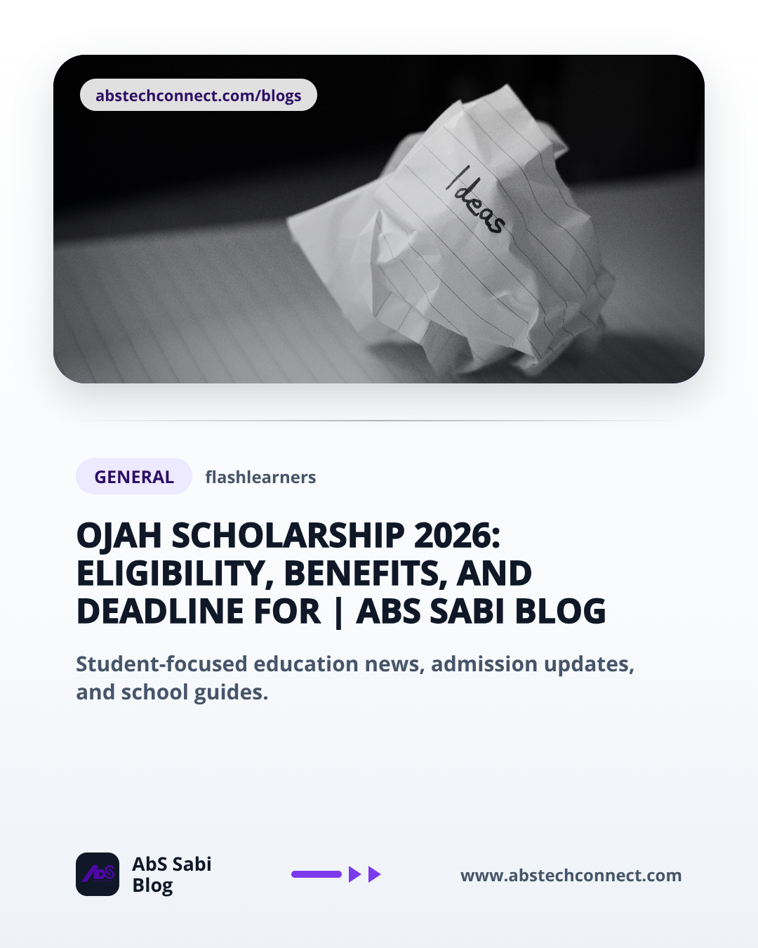 Ojah Scholarship 2026: Eligibility, Benefits, and Deadline for
