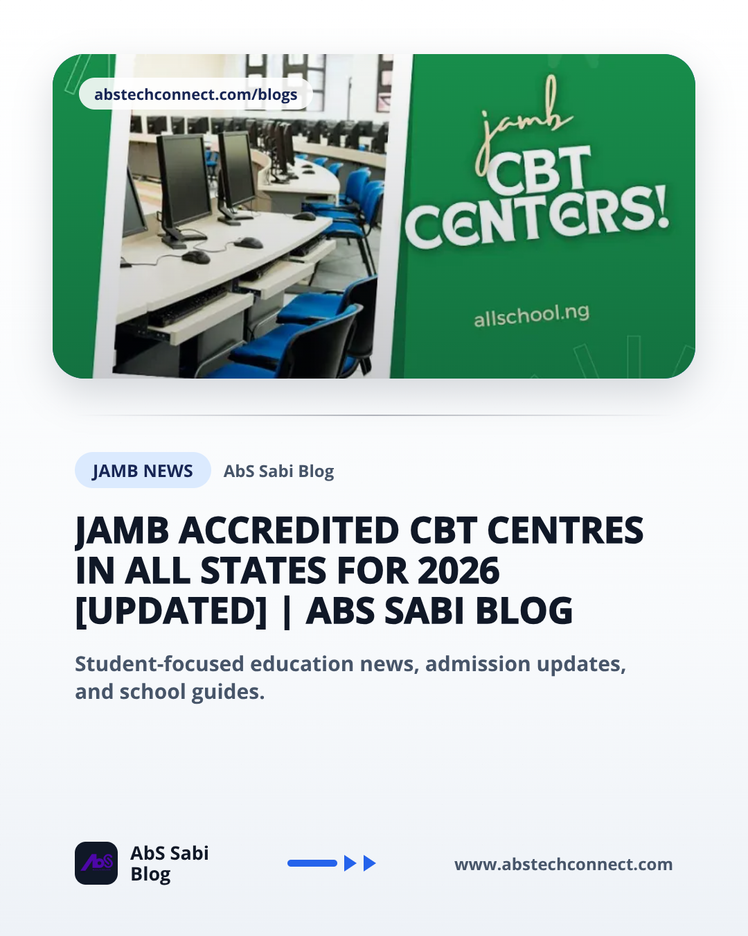 JAMB Accredited CBT Centres in All States for 2026 [Updated]
