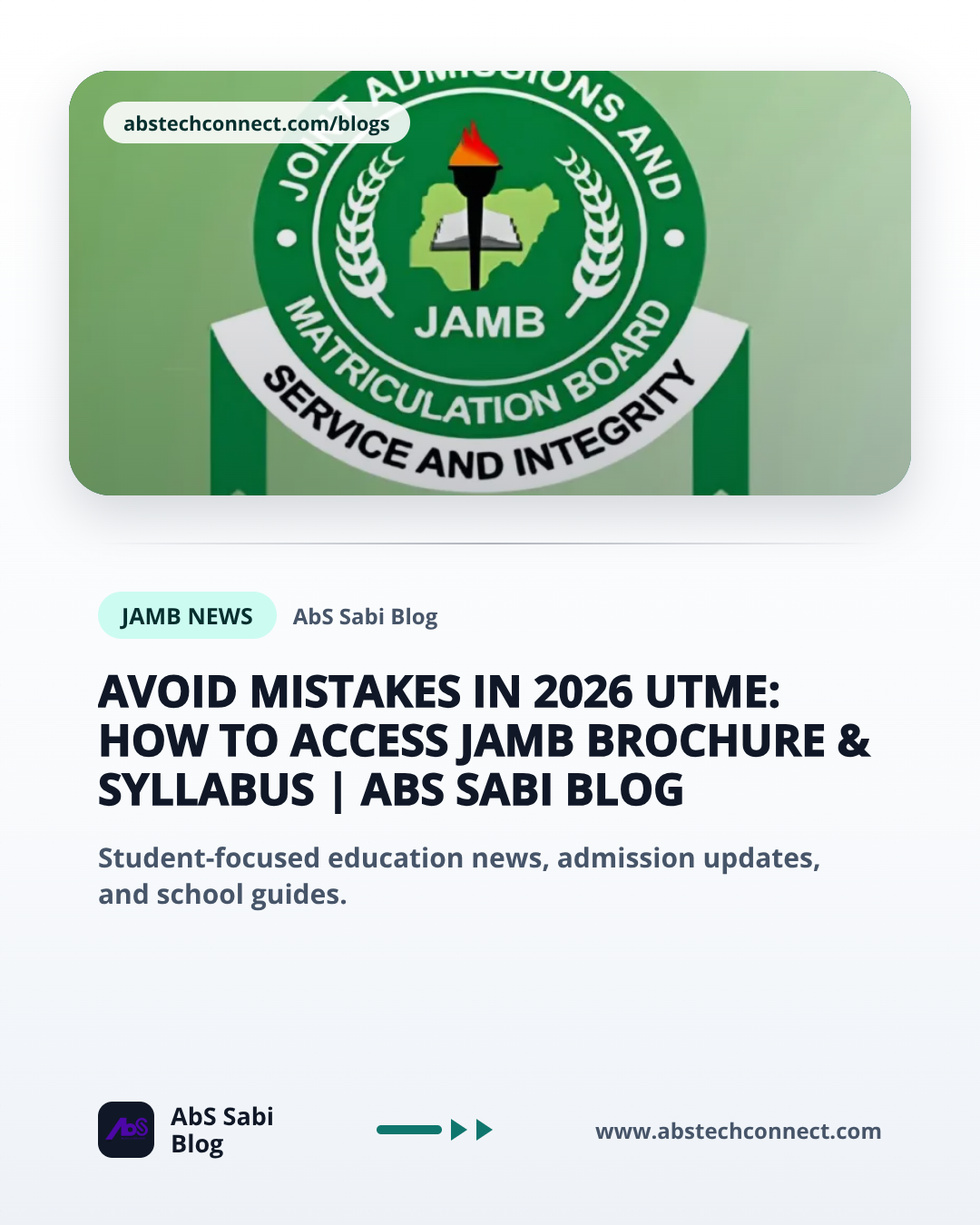 Avoid Mistakes in 2026 UTME: How to Access JAMB Brochure & Syllabus