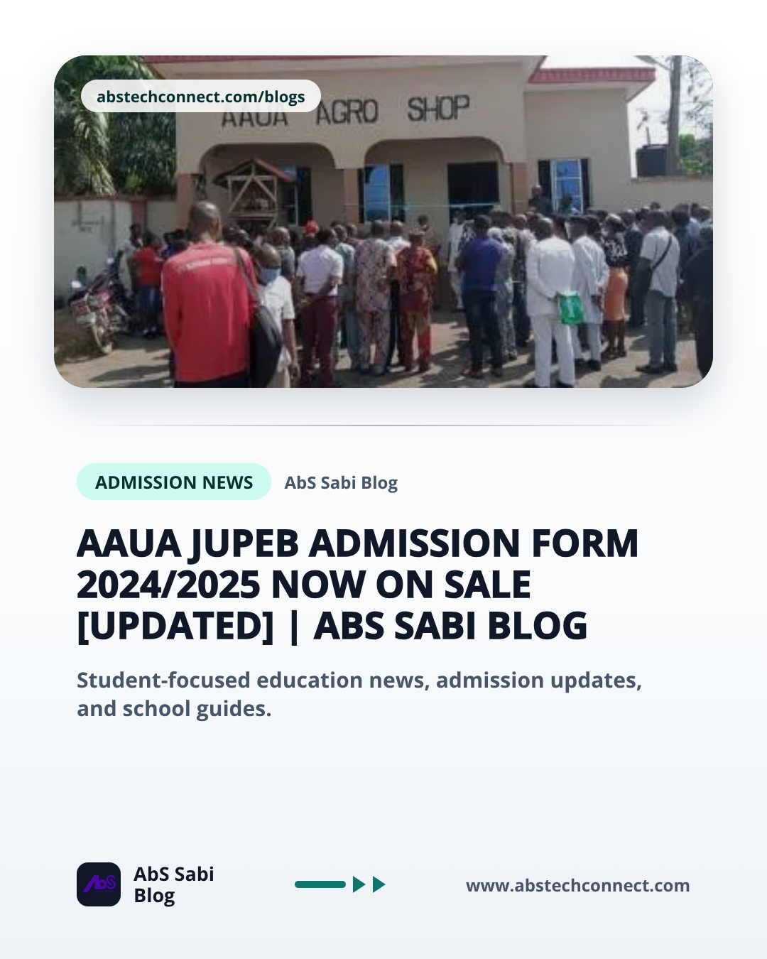 AAUA JUPEB Admission Form 2024/2025 Now on Sale [Updated]