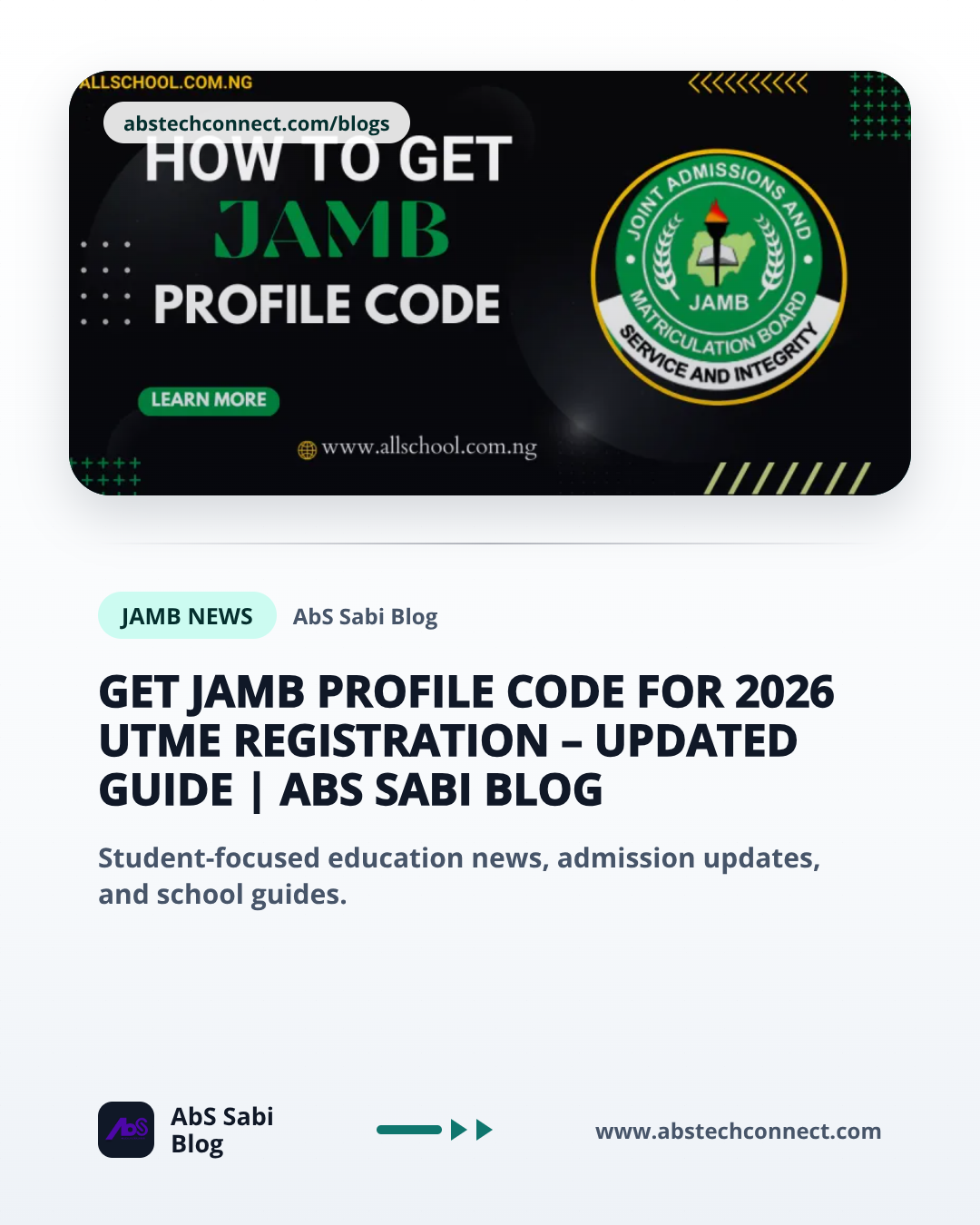 Get JAMB Profile Code for 2026 UTME Registration – Updated Guide