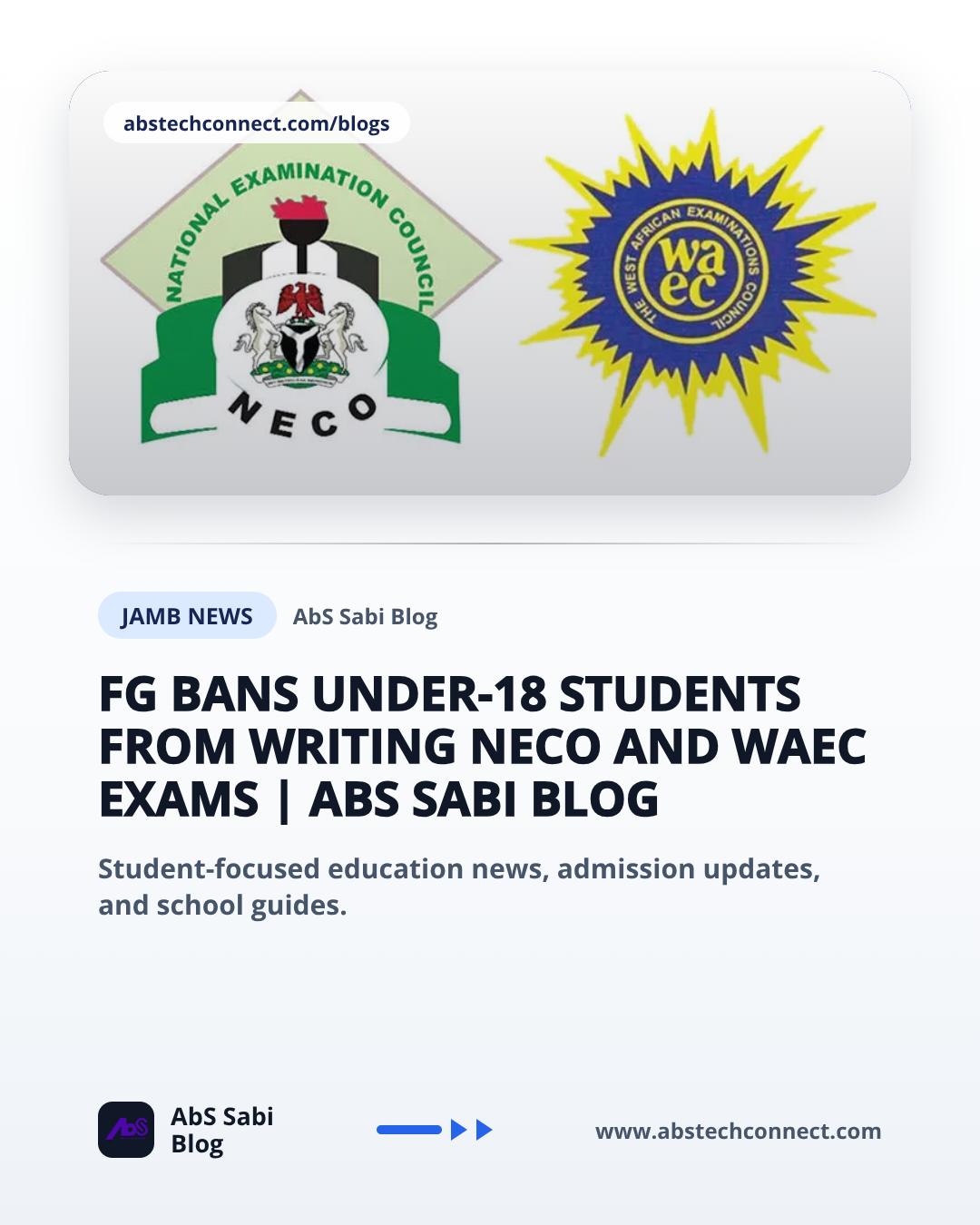FG Bans Under-18 Students from Writing NECO and WAEC Exams