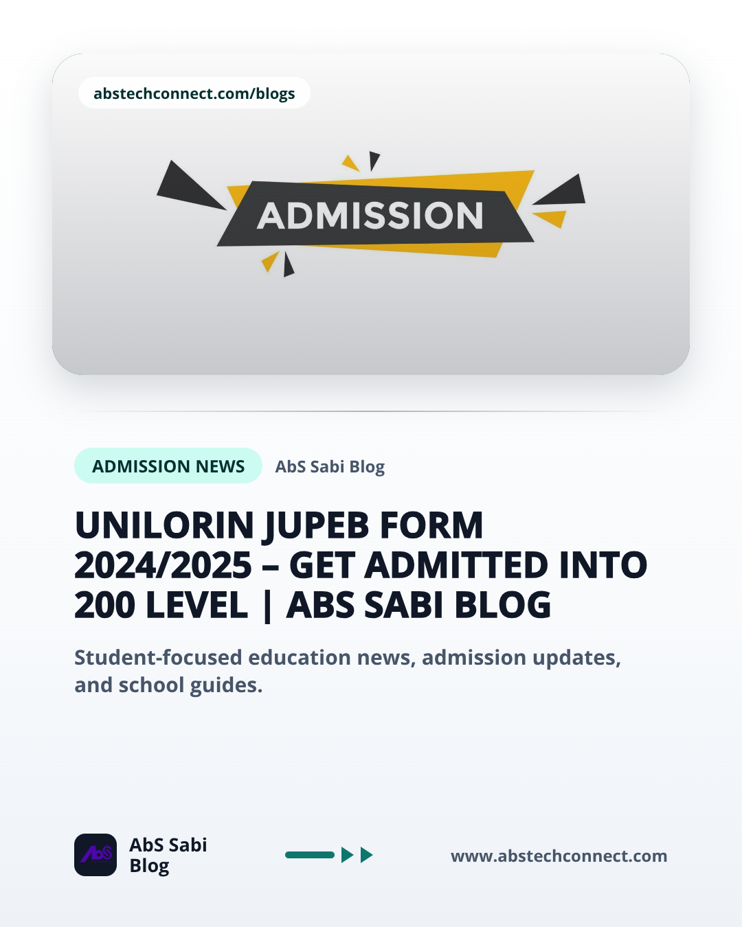 UNILORIN JUPEB Form 2024/2025 – Get Admitted into 200 Level