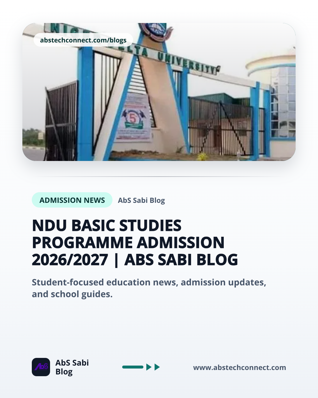 NDU Basic Studies Programme Admission 2026/2027