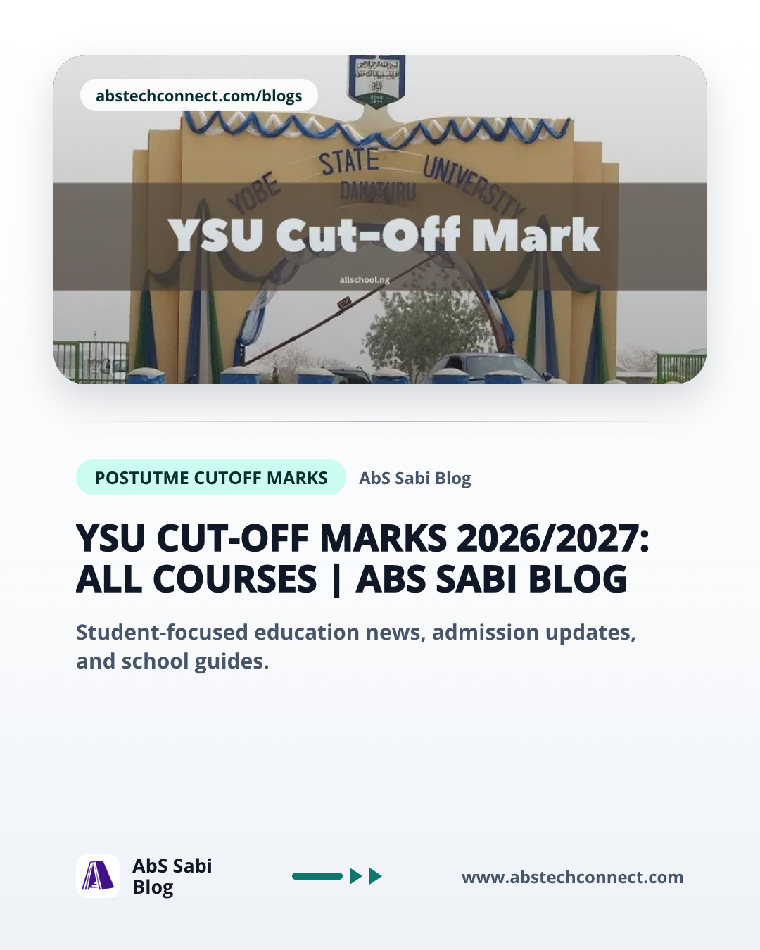 Courcess POLAC Cut Off Mark 2026/2027: JAMB Score for All Courses | Blog | AbSApp