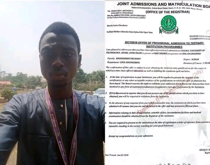 Seven years after graduation, JAMB declares admission of FUTA graduate fake