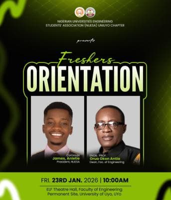 UNIUYO NUESA Announces Freshers’ Orientation Programme